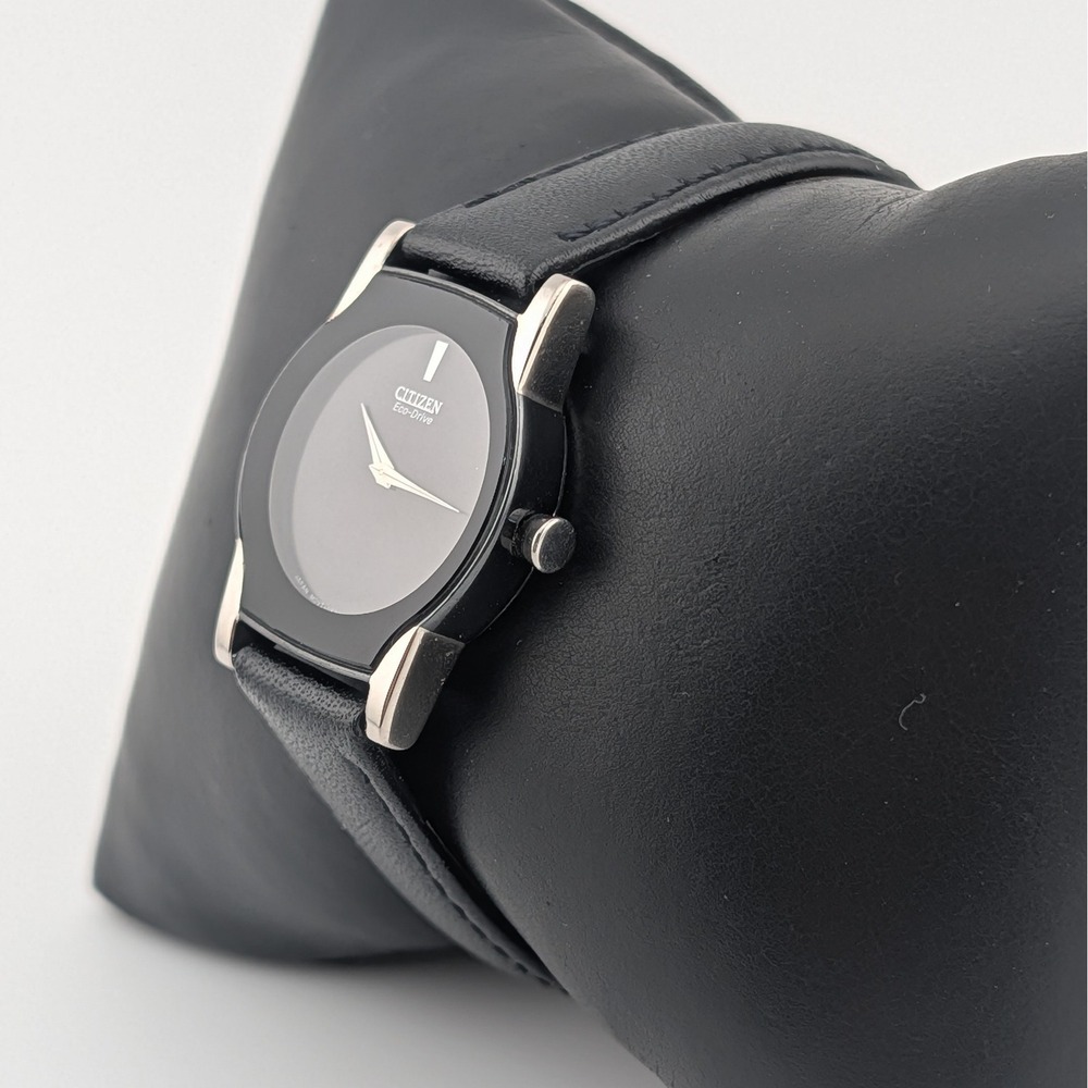Citizen Eco Drive Stiletto G620 S030676 Black Dial Womens Watch Minimalist - Picture 5 of 10